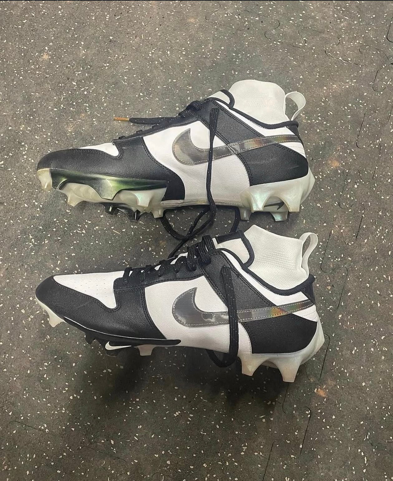 Nike Vapor Edge Dunk “Panda” football cleats