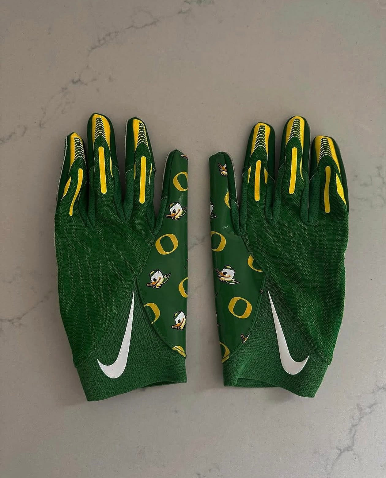 Nike Vapor Jet (likely 7.0 or 8.0) “Oregon Ducks” Player Exclusive (PE) “Gang Green”